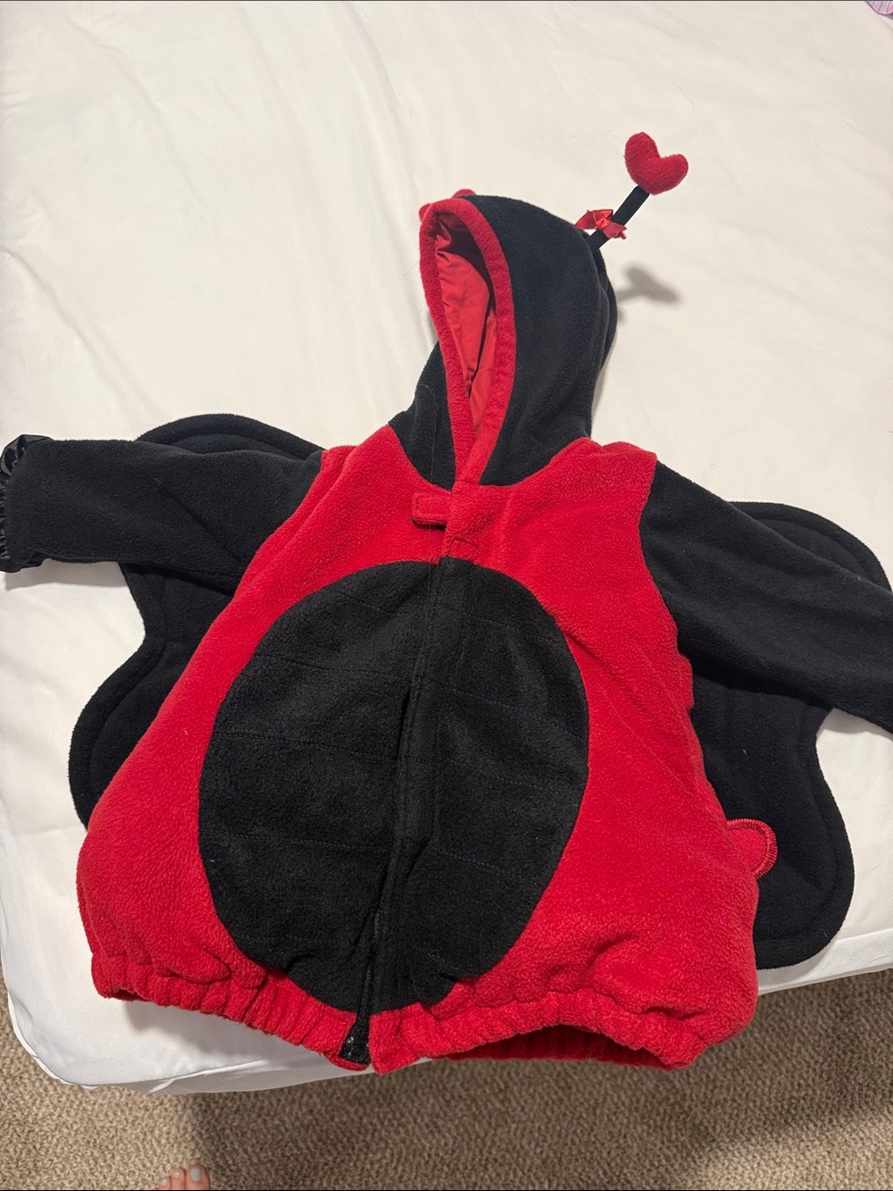 Red and Black Ladybug Kids Halloween Costume Hoodie